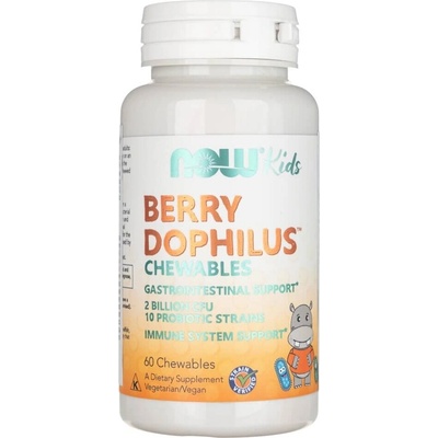 Now Foods Probiotikum Berry Dophilus Kids 10 kmenů 60 cucací tablety
