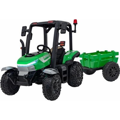 Mamido BLAST Detský elektrický traktor s prívesom 2x200W zelená