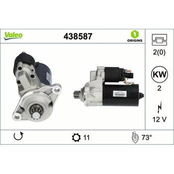 Štartér VALEO 438587 438587