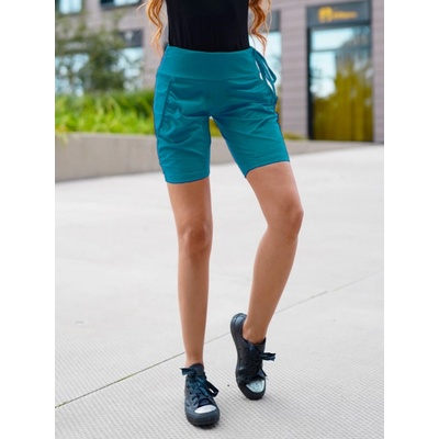 Neywer Dámské funkční elastické sportovní kraťasy EG333 petrolejové