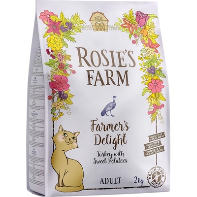 Rosie's Farm 5х2кг Adult Rosie's Farm, суха храна за котки - пуешко със сладки картофи