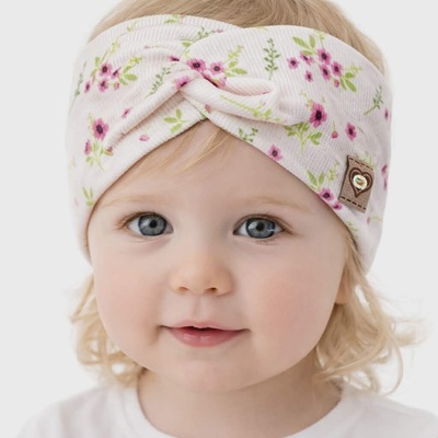 Kids Fashion dievčenská čelenka kvetinová ružová