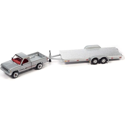 Johnny Lightning Ford Ranger 1983 s přívěsem šedý 1:64