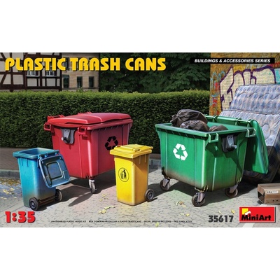 MiniArt Plastic Trash Cans 4 pcs. 35617 1:35