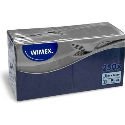 Wimex ubrousky 2V tmavě modré 250ks 24x24cm