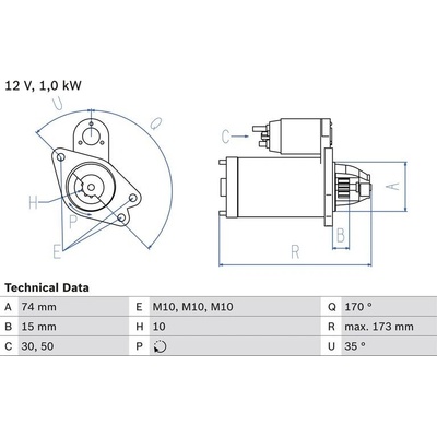 BOSCH 0 986 025 290 Startér (0986025290)