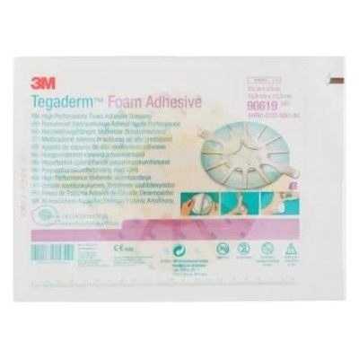 3M TEGADERM Foam Adhesive penové krytie na rany adhezívne lakeť/päta 13,9 x 13,9 cm 5 ks