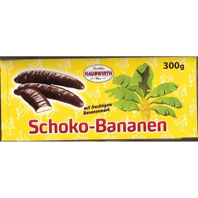 Hauswirth banány v čokoláde Schoko-Bananen 300 g