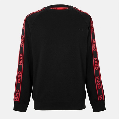 HUGO BOSS Блуза Hugo Mens HUGO Liam Crew Sweatshirt with Logo Tape Detail - Black