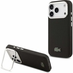 Lacoste Дизайнерски кожен кейс с MagSafe за iPhone 17 Pro - Lacoste Iconic Petit Pique Camera Stand MagSafe Case (черен) (LCHMP17LPCSLAK)