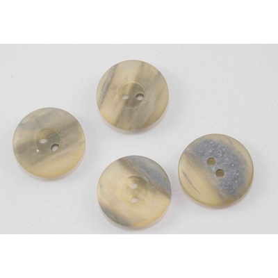 Dierkový gombík - šedá priesvitná melír - priemer 1,8 cm
