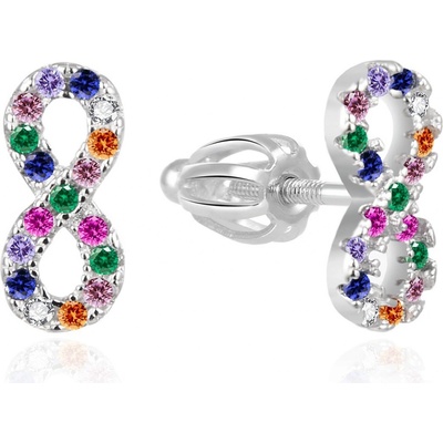 Agato Třpytivé stříbrné náušnice Nekonečno AGT-E171SC – Zbozi.Blesk.cz