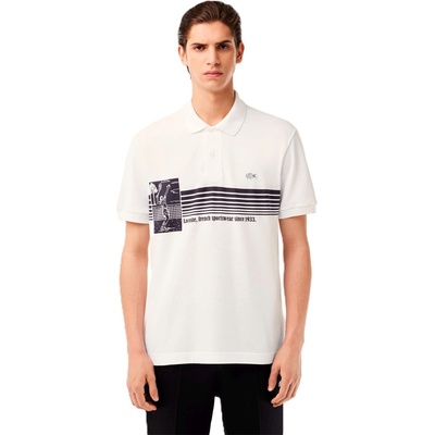 Lacoste Блуза с яка Lacoste Men's Breathable Short Sleeve Polo Shirt - White