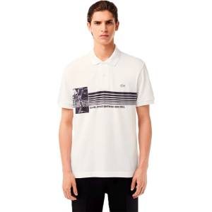 Lacoste Блуза с яка Lacoste Men's Breathable Short Sleeve Polo Shirt - White