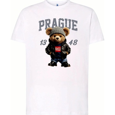 Alfa tričko detské Prague Macko 1348 biele