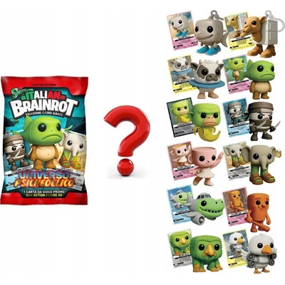 Přívěsek na klíče SKIFIDOL ITALIAN BRAINROT SÁČEK S 3D FIGURKOU A PŘÍVĚSKEM A KARTOU TCG