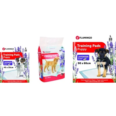 Flamingo Training Mat Large - Памперс подложка за кучета с аромат на лавандула, 90/60 см- 20 броя