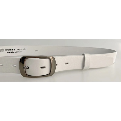 Penny Belts dámský kožený opasek 30-190-00 bílý
