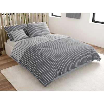 Textilomanie bavlna obliečky Caprivi sivé gombík 70x90 140x200