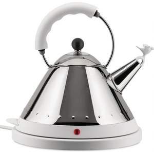 Alessi Електрически кана MG32 1, 5 л, сребърен / бял, неръждаема стомана, Alessi (ALMG32W) Електрически кани