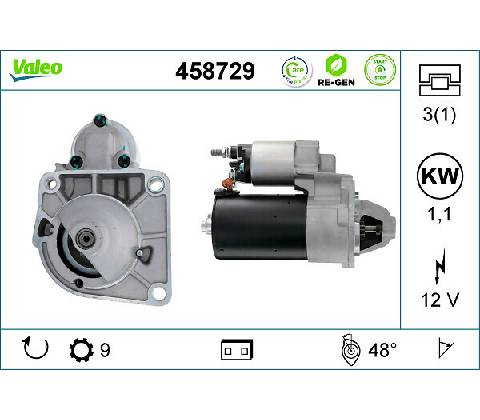 Startér VALEO 458729