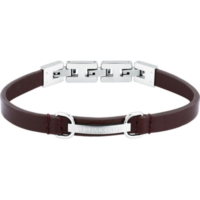 Trussardi Pánsky náramok z hnedej kože T-Leather TJAXZ07