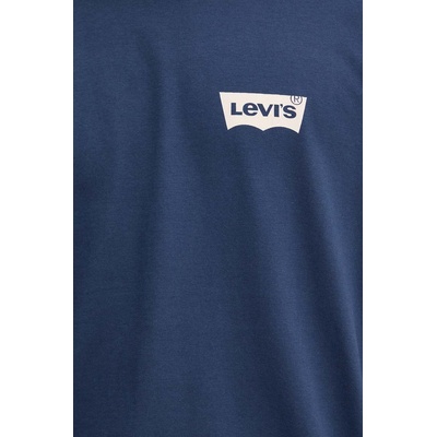 Levi's Памучна тениска Levi's в синьо с принт (22491)