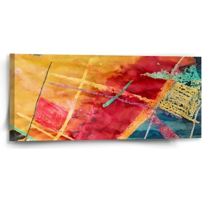 Sablio Obraz Farebné čiary - 110x50 cm