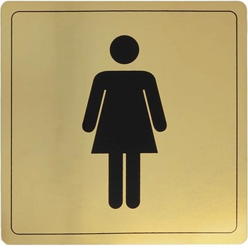 Image 1 of AMIG УКАЗАТЕЛНА ТАБЕЛА АЛУМИНИЙ wc ЖЕНИ ЗЛАТНА (8273)