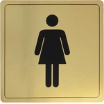 AMIG УКАЗАТЕЛНА ТАБЕЛА АЛУМИНИЙ wc ЖЕНИ ЗЛАТНА (8273)