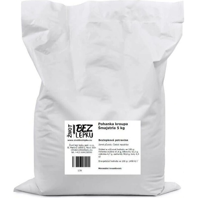 Život bez lepku Pohanka kroupa Šmajstrla 5 kg