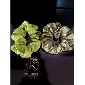 Radi handmade Зелени скрънчита в маслинено зелено и светло къри (676)