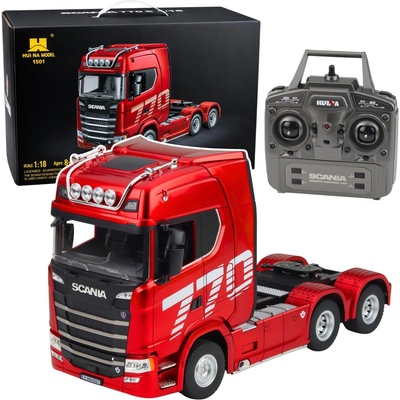 HuiNaToys RC kamion Scania Huina 1501 červený 1:18