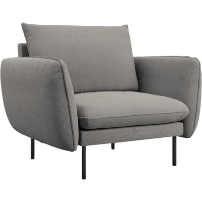 Cosmopolitan Design Šedé bouclé křeslo Vienna