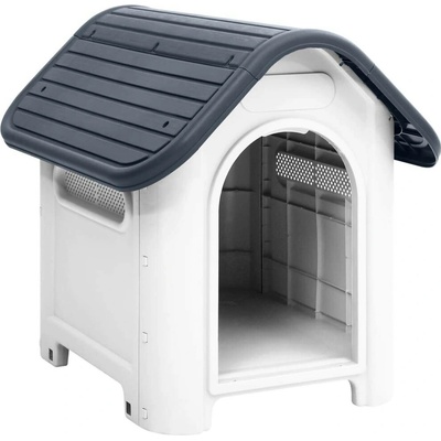 vidaXL Psí bouda šedá 59 x 75 x 66 cm polypropylen 9799.152226