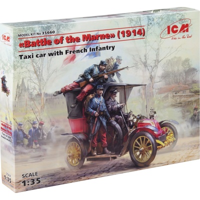ICM Battle of the Marne1914 ,Taxi car wit French Infantry 1:35