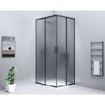SAPHO Sigma Simply - Душ ъгъл 100x90 см, L/R вариант, Тухлено стъкло/матово черно GS2410B-03 (GS2410B-03)