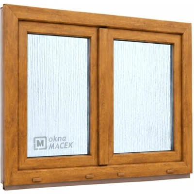 Kömmerling 70 Ad O+Os Klapačka, 1200 X 900 mm Winchester/Winchester oboustranně Sklo Ornamentální kůra čirá Otevíravé A Sklopné