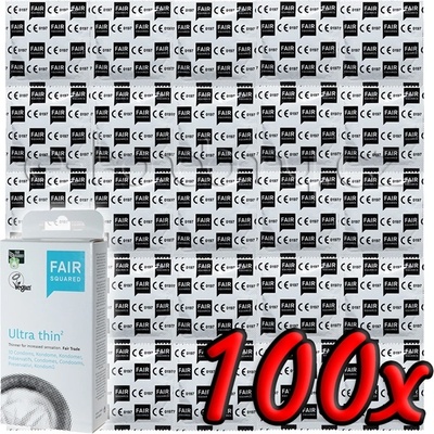 Fair Squared Ultra Thin - Fair Trade Vegan Condoms 100 pack