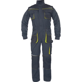 Cerva EMERTON STRETCH Pracovná kombinéza čierna/žltá