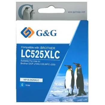 Image 1 of Compatible ГЛАВА ЗА BROTHER DCP J100/J105/MFC J200 - Cyan - HIGH CAPACITY - LC525XLC (LC-525XLC) - PN NP-B-0525XLC - G&G (200BRALC 525CHGG)