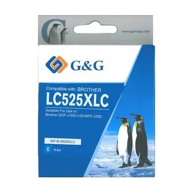 Compatible ГЛАВА ЗА BROTHER DCP J100/J105/MFC J200 - Cyan - HIGH CAPACITY - LC525XLC (LC-525XLC) - PN NP-B-0525XLC - G&G (200BRALC 525CHGG)