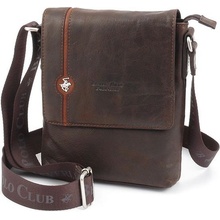 Beverly Hills Polo Club taška crossbody kožená BHPC Explore M hnedá 2 L