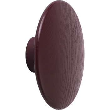 Muuto Кука за стена Dots Wood 13 см бургундско-червена (03272)
