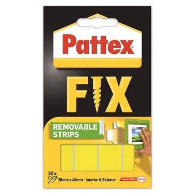 Pattex Самозалепваща лента, двустранна, отстраняваща се, 20 x 40 mm, HENKEL "Pattex Fix" 1486128 (1486128)
