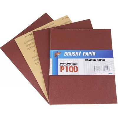 Papír brusný 230x280mm P100 10ks