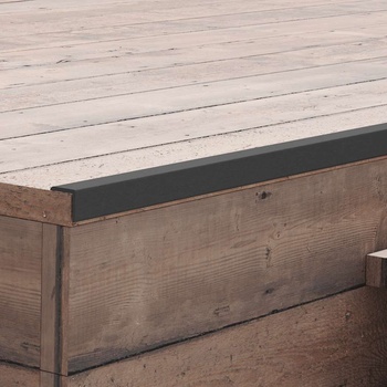 vidaXL 5 бр ъглови лайстни за настилка WPC 170 см черни (45020)