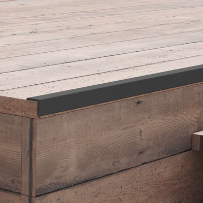 vidaXL 5 бр ъглови лайстни за настилка WPC 170 см черни (45020)