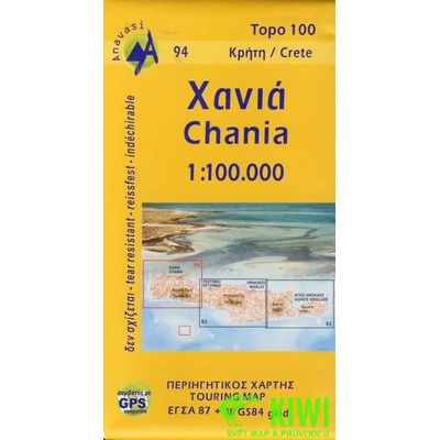 mapa Crete west Chania 1:100 t.