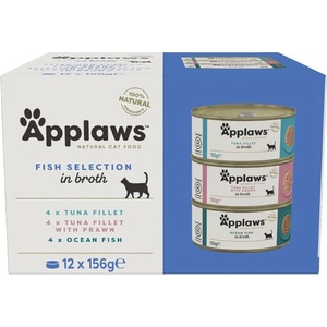 Applaws Fish Selection Консерва за котки, избор на риби в бульон 12 x 156 г